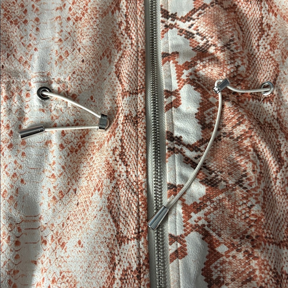 LYSSE Snake Print Long Jacket in Python Orange Si… - image 4